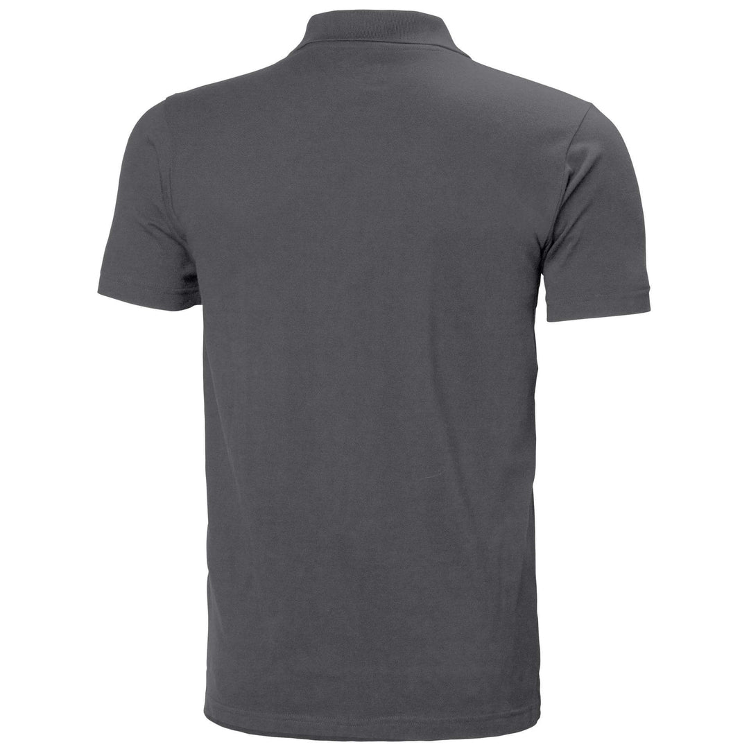 Helly Hansen Manchester Polo Shirt Dark Grey 2 Rear #colour_dark-grey