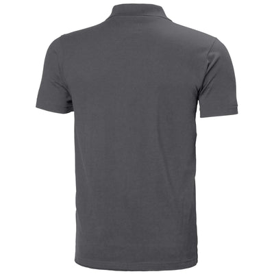Helly Hansen Manchester Polo Shirt Dark Grey 2 Rear #colour_dark-grey