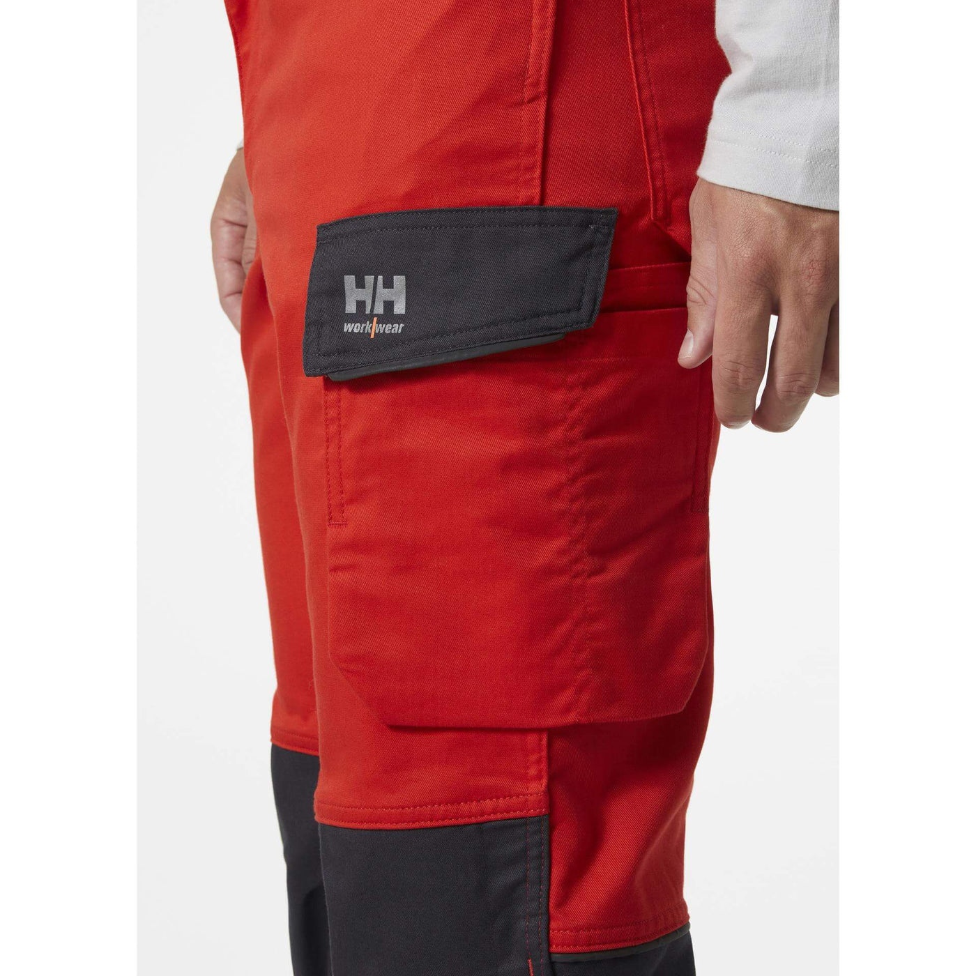 Helly Hansen Manchester Stretch Construction Trousers Alert Red/Ebony Feature 2#colour_alert-red-ebony