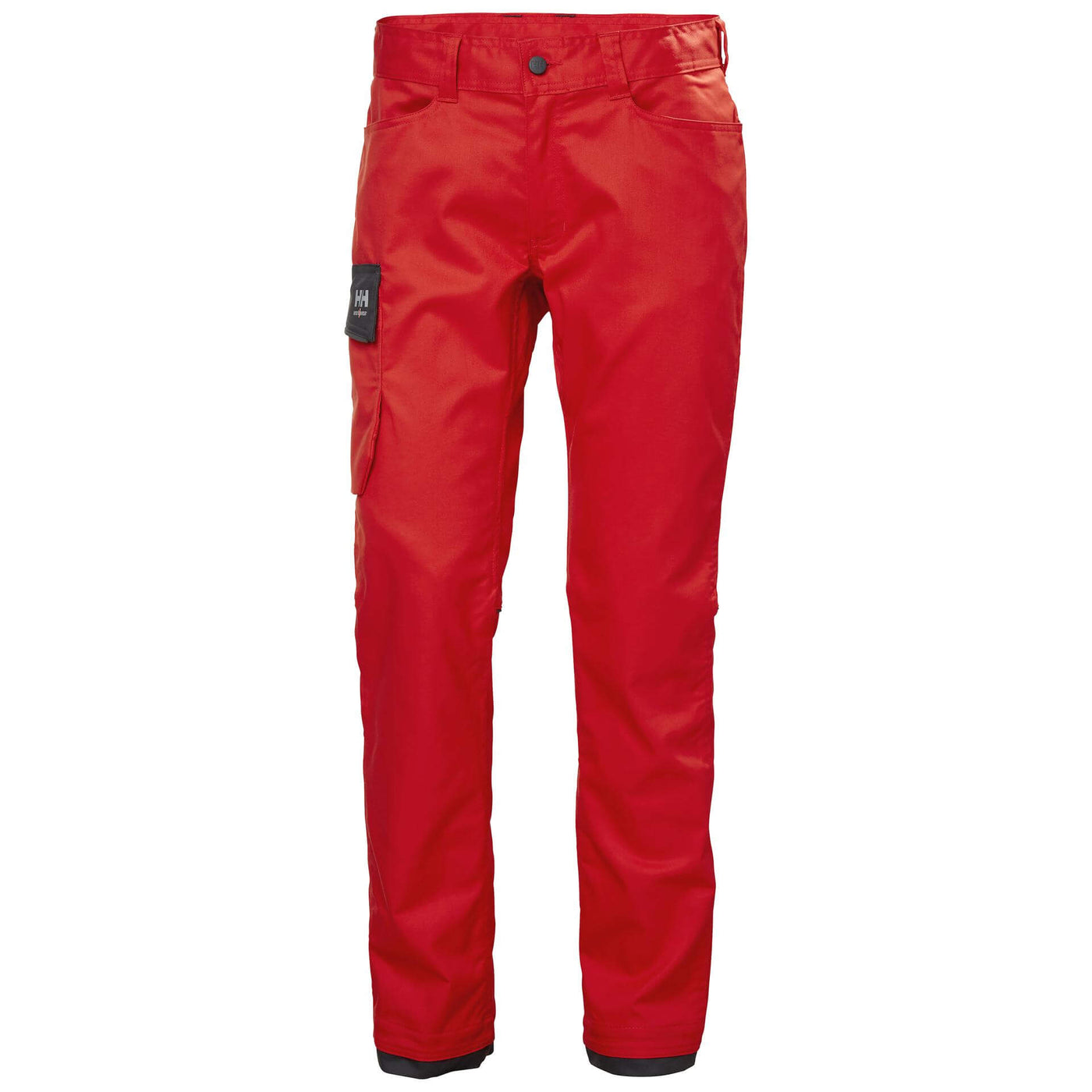 Helly Hansen Manchester Stretch Service Trousers Alert Red/Ebony 1 Front #colour_alert-red-ebony