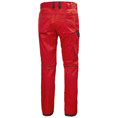 Helly Hansen Manchester Stretch Service Trousers Alert Red/Ebony 2 Rear #colour_alert-red-ebony