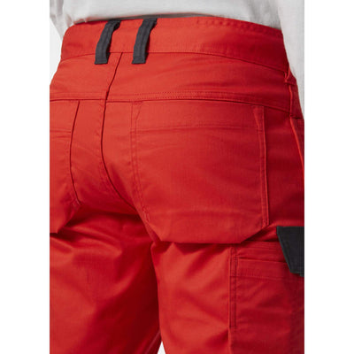 Helly Hansen Manchester Stretch Service Trousers Alert Red/Ebony Feature 2#colour_alert-red-ebony