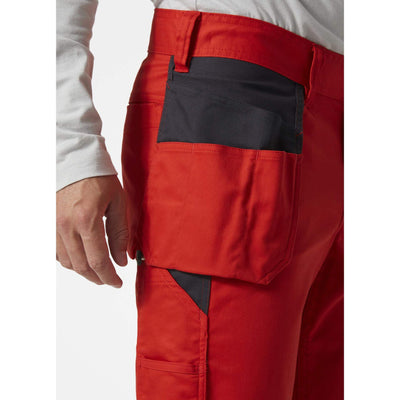 Helly Hansen Manchester Stretch Work Trousers Alert Red/Ebony Feature 1#colour_alert-red-ebony