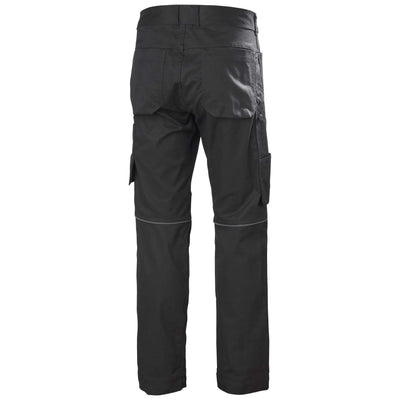 Helly Hansen Manchester Stretch Work Trousers Black 2 Rear #colour_black