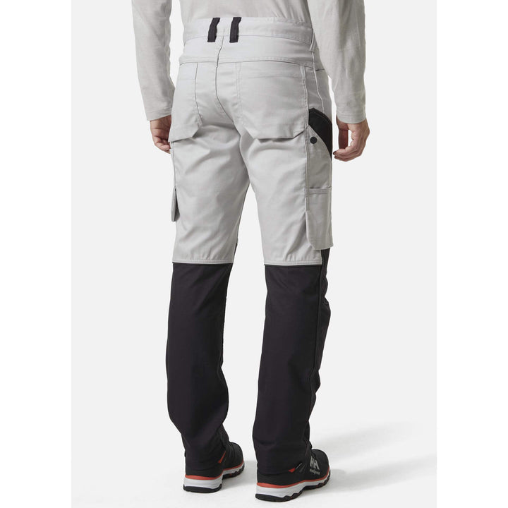 Helly Hansen Manchester Stretch Work Trousers Grey Fog/Ebony OnBody 2#colour_grey-fog-ebony