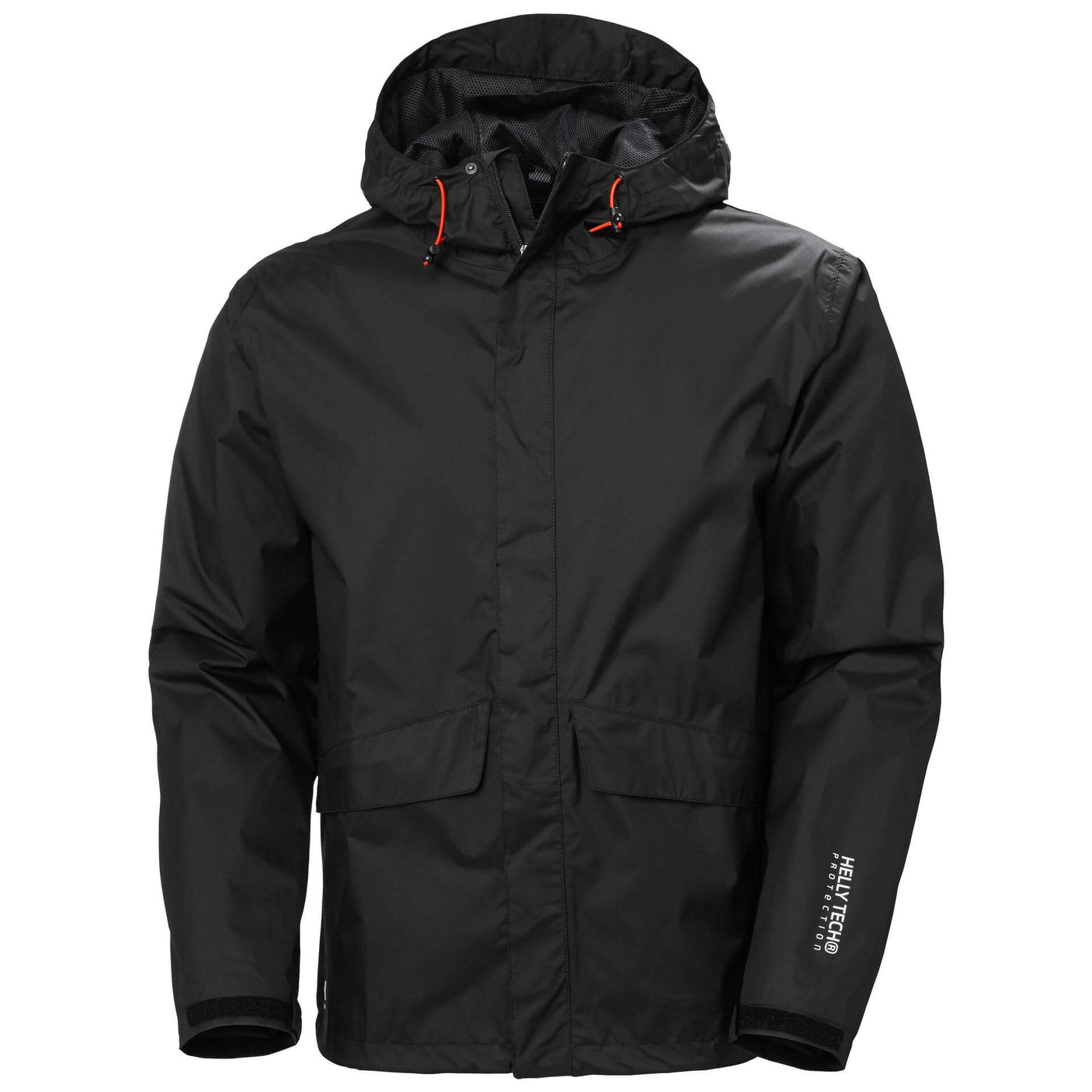 Helly Hansen Manchester Waterproof Rain Jacket Black 1 Front #colour_black