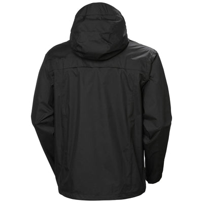 Helly Hansen Manchester Waterproof Rain Jacket Black 2 Rear #colour_black