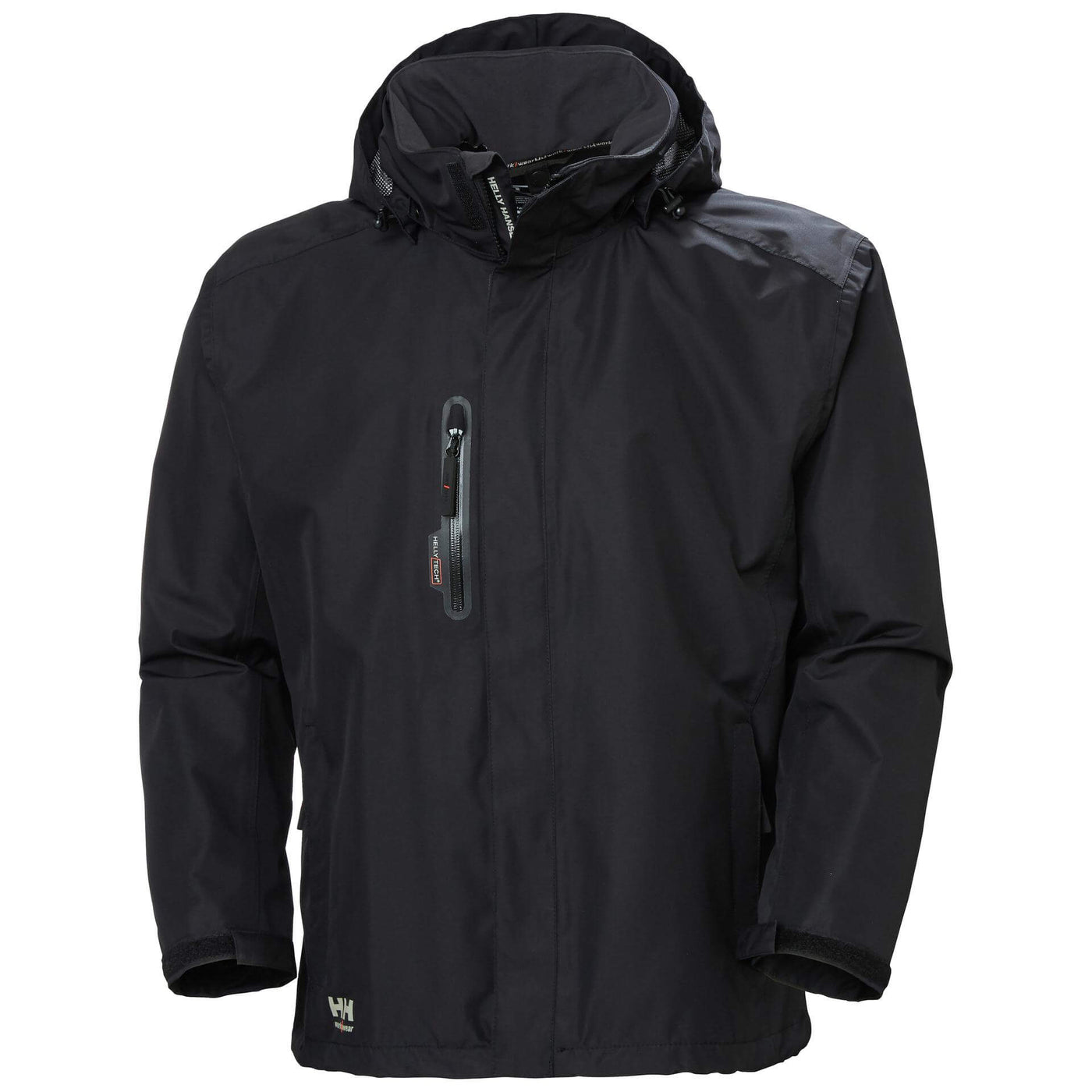 Helly Hansen Manchester Waterproof Shell Jacket Black 1 Front #colour_black