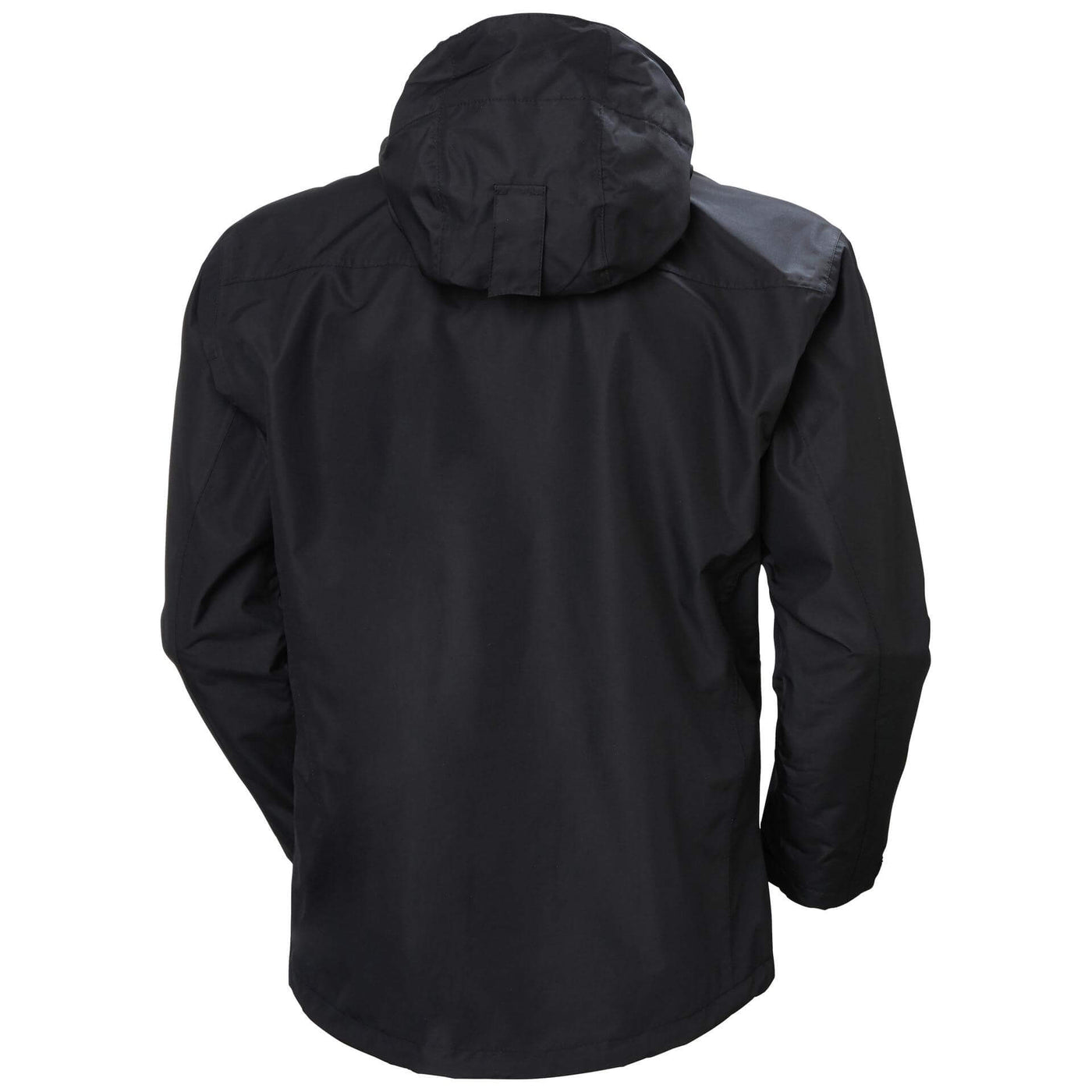 Helly Hansen Manchester Waterproof Shell Jacket Black 2 Rear #colour_black