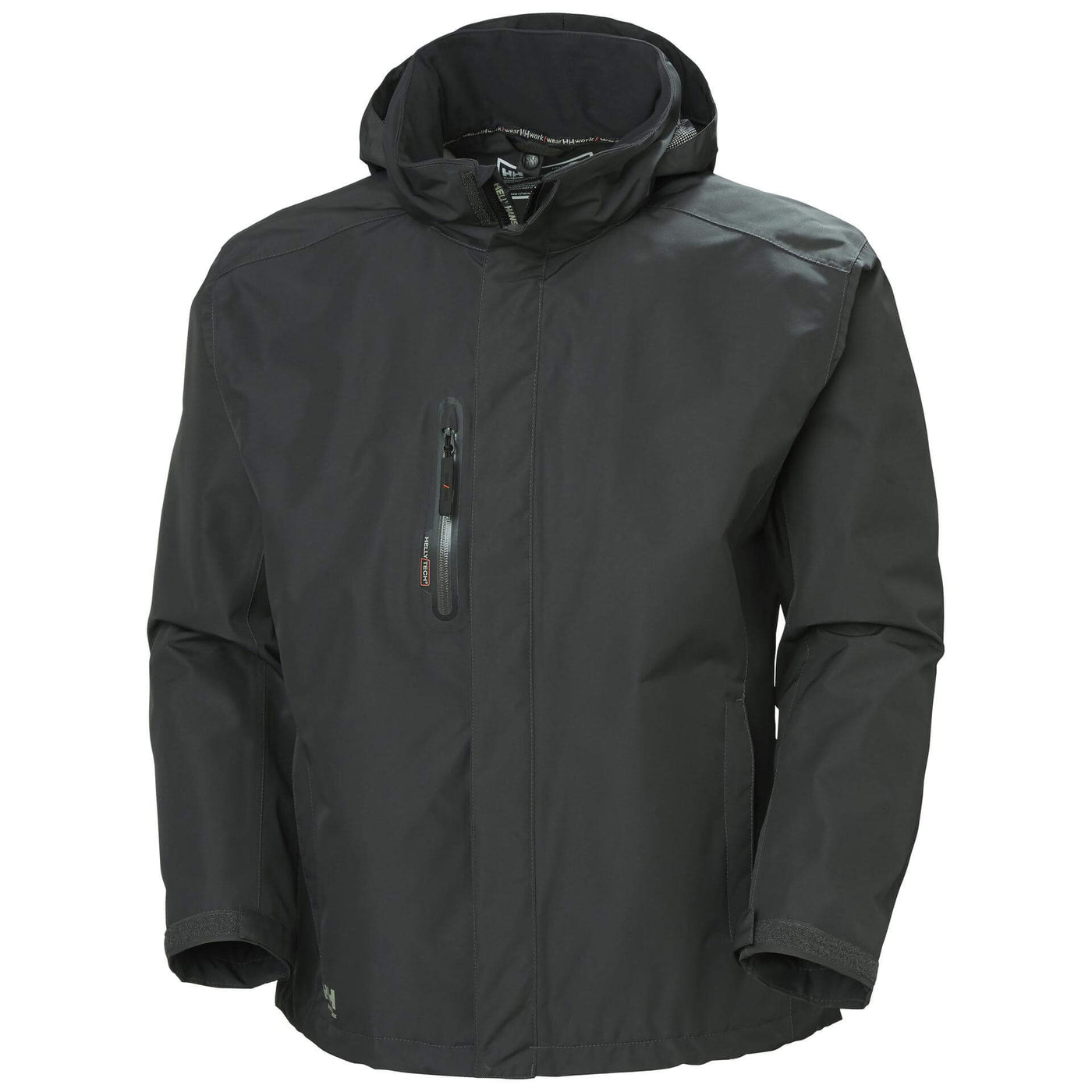 Helly Hansen Manchester Waterproof Shell Jacket Dark Grey 1 Front #colour_dark-grey