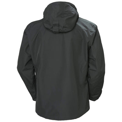 Helly Hansen Manchester Waterproof Shell Jacket Dark Grey 2 Rear #colour_dark-grey
