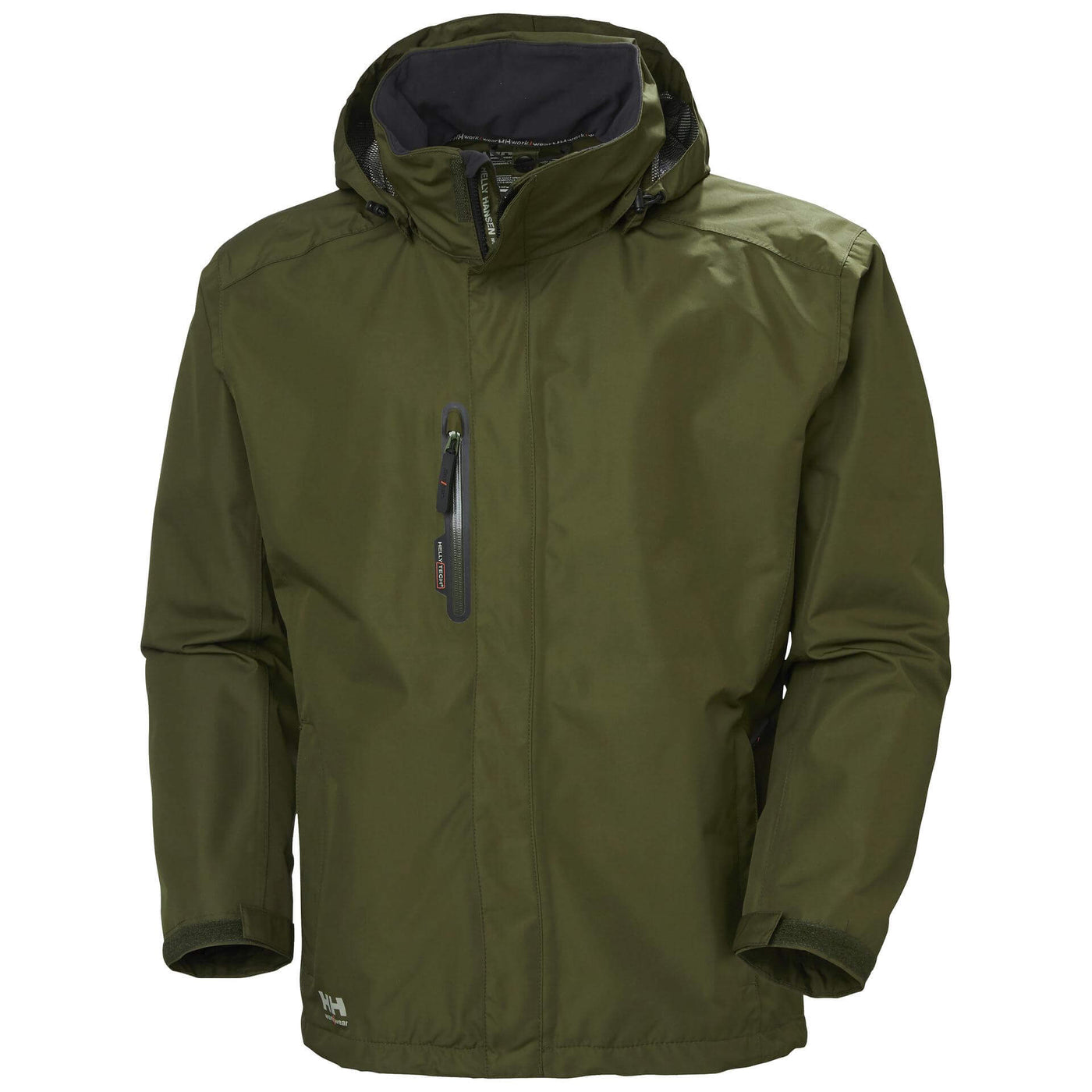 Helly Hansen Manchester Waterproof Shell Jacket Olive Night 1 Front #colour_olive-night
