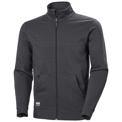 Helly Hansen Manchester Zip Sweatshirt Dark Grey 1 Front #colour_dark-grey