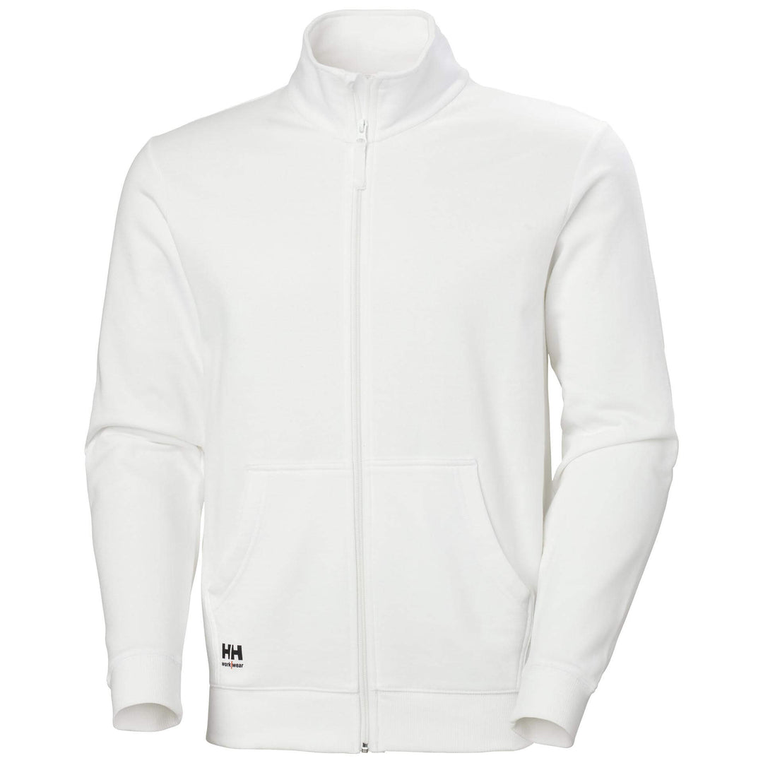 Helly Hansen Manchester Zip Sweatshirt White 1 Front #colour_white