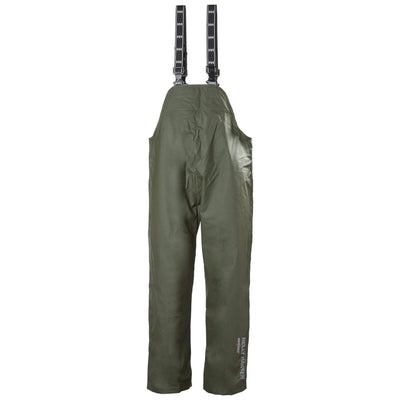 Helly Hansen Mandal Waterproof Bib and Brace Overalls Army Green 1 Front #colour_army-green