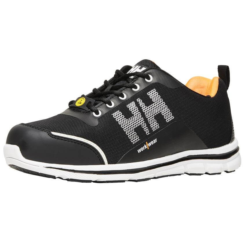 Helly Hansen Oslo Aluminum Toe Cap Work Safety Shoes Black/Orange 3 Angle #colour_black-orange