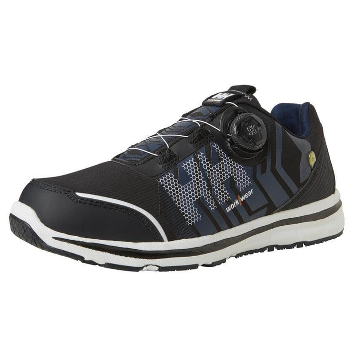 Helly Hansen Oslo Boa Soft Toe Shoes Black/Blue 3 Angle #colour_black-blue