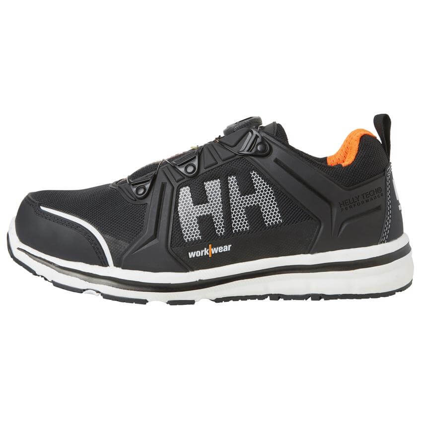 Helly Hansen Oslo Boa Waterproof Aluminum Toe Cap Work Safety Shoes Black/Orange 1 Front #colour_black-orange