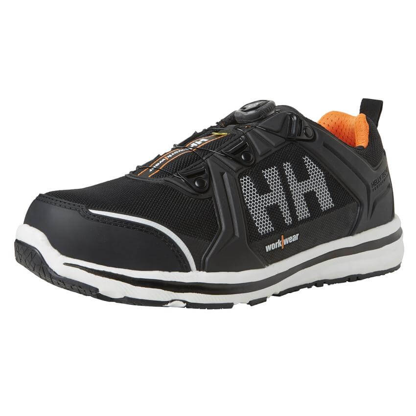 Helly Hansen Oslo Boa Waterproof Aluminum Toe Cap Work Safety Shoes Black/Orange 3 Angle #colour_black-orange