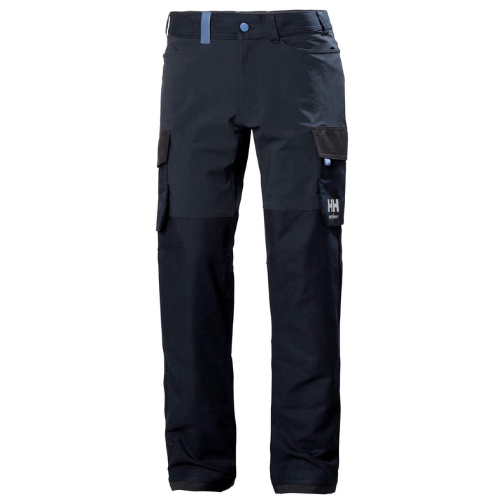 Helly Hansen Oxford 4X Stretch Service Trousers Navy/Ebony 1 Front #colour_navy-ebony