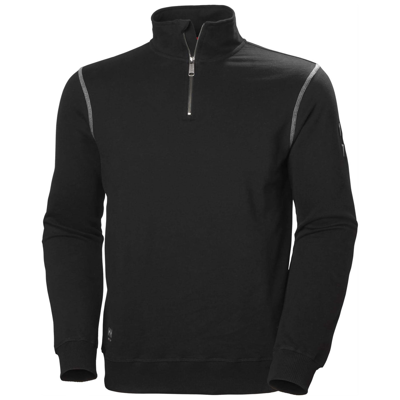 Helly Hansen Oxford Half Zip Sweatshirt Black 1 Front #colour_black
