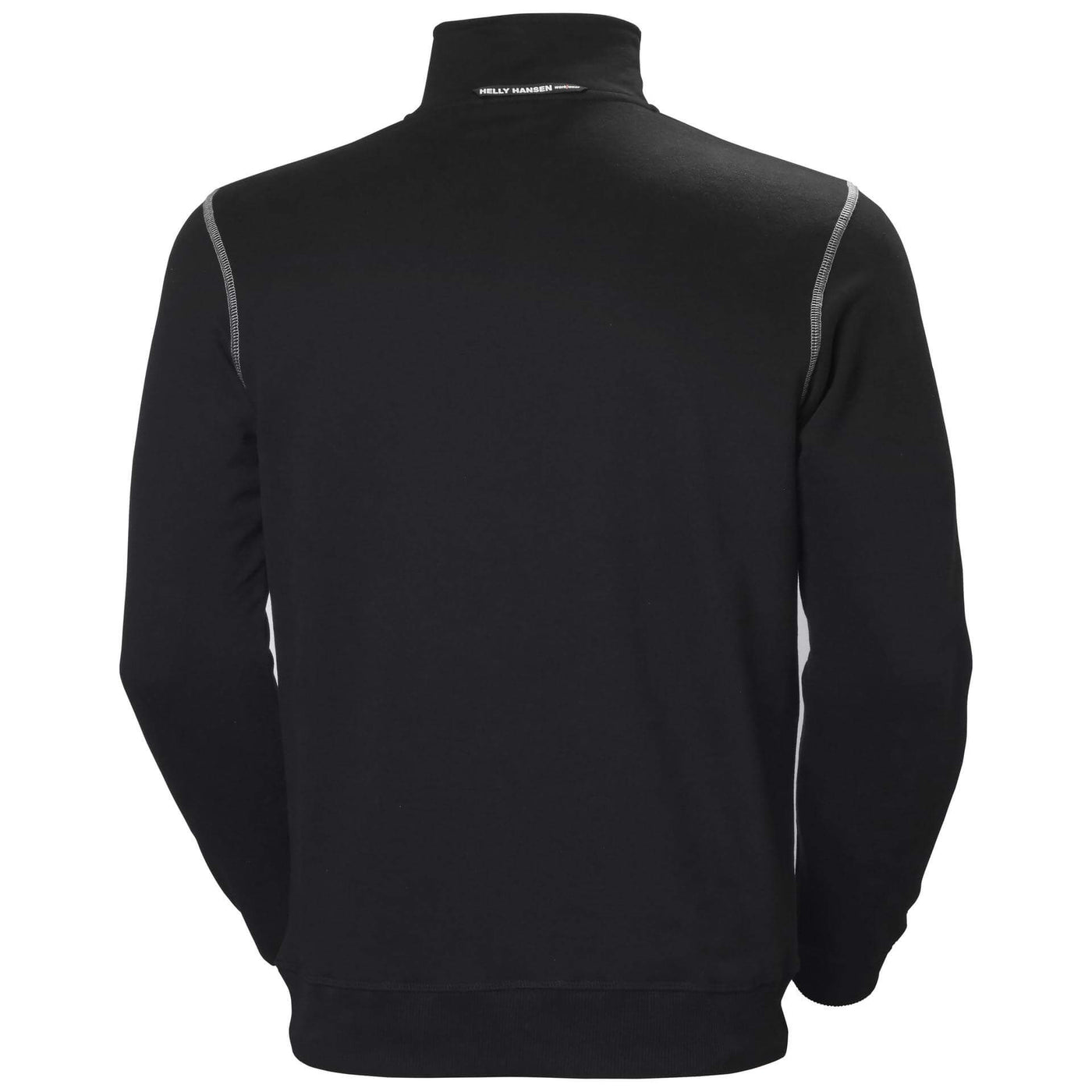 Helly Hansen Oxford Half Zip Sweatshirt Black 2 Rear #colour_black