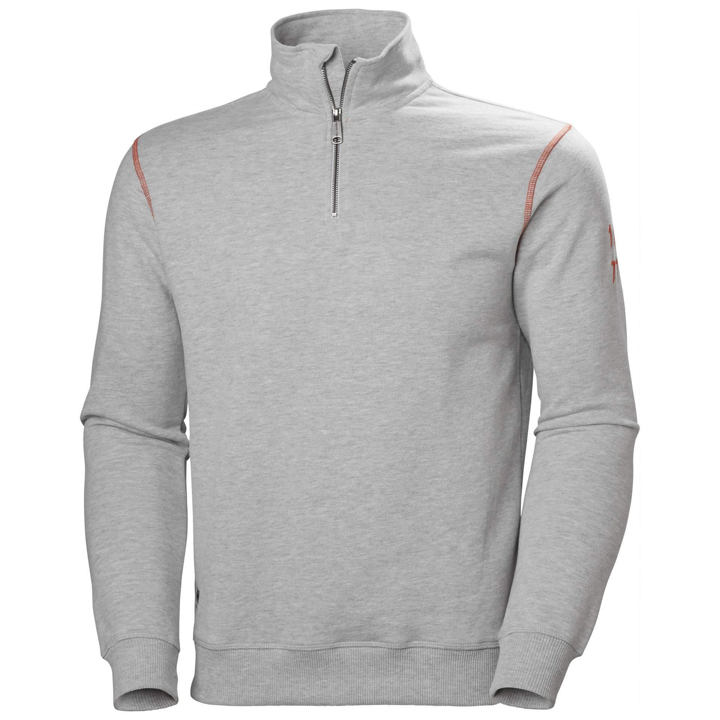 Helly Hansen Oxford Half Zip Sweatshirt Grey Melange 1 Front #colour_grey-melange