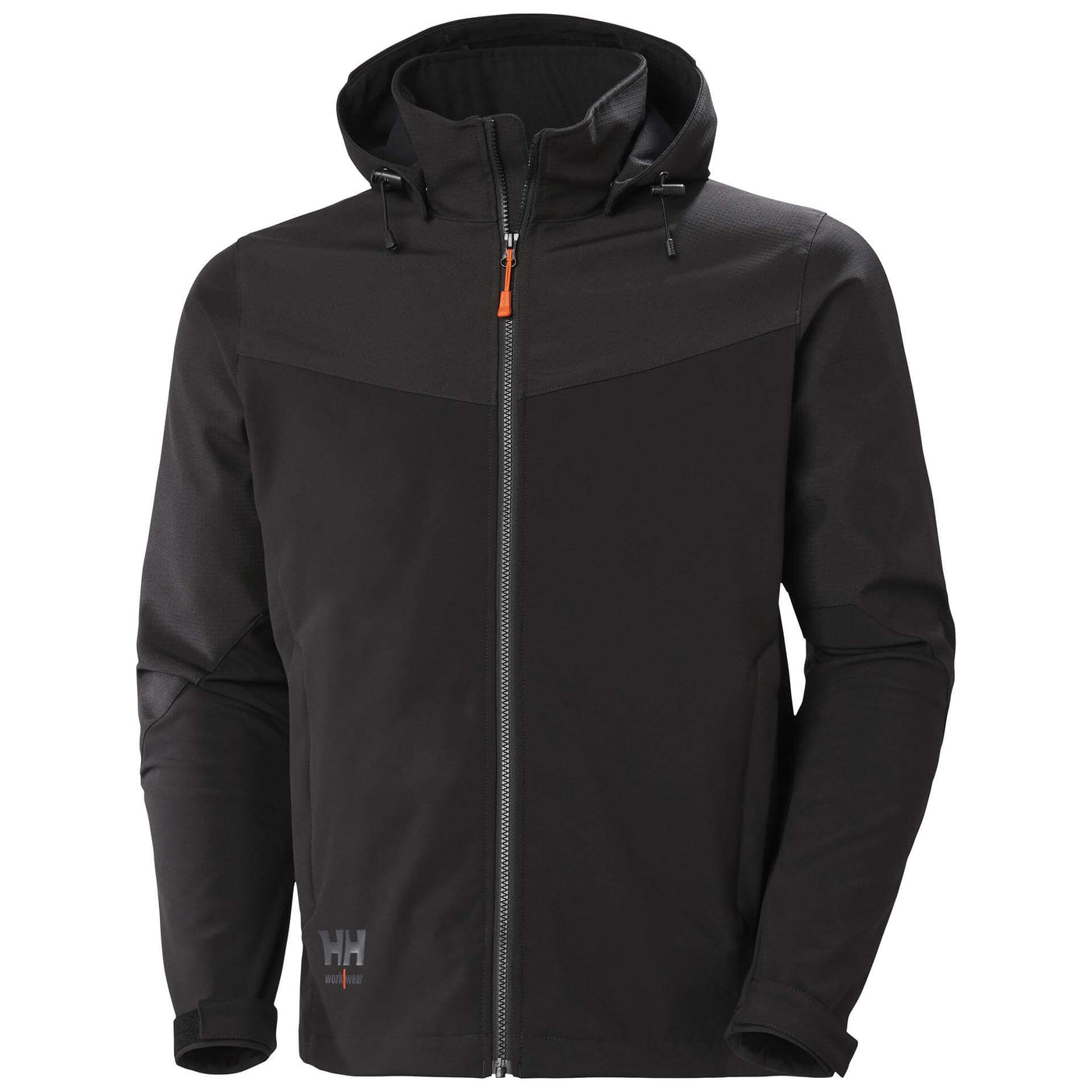 Helly Hansen Oxford Hooded Softshell Jacket Black 1 Front #colour_black