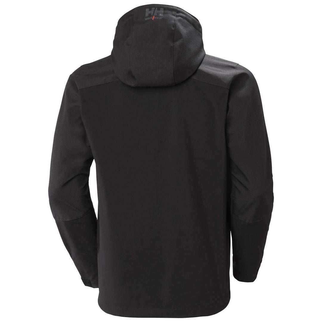 Helly Hansen Oxford Hooded Softshell Jacket Black 2 Rear #colour_black