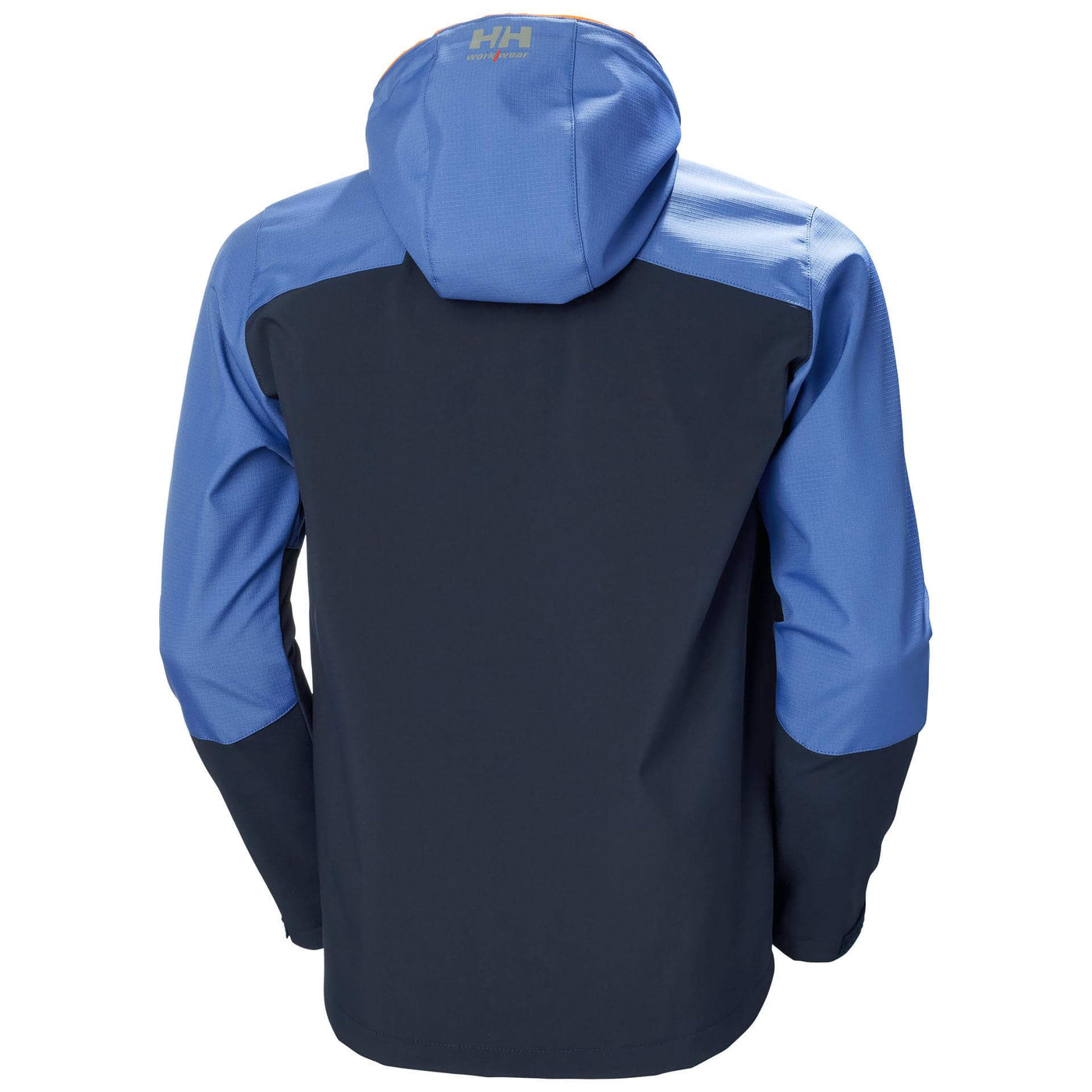 Helly Hansen Oxford Hooded Softshell Jacket Navy/Stone Blue 2 Rear #colour_navy-stone-blue