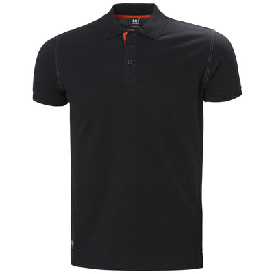 Helly Hansen Oxford Polo Shirt Shirt Black 1 Front #colour_black