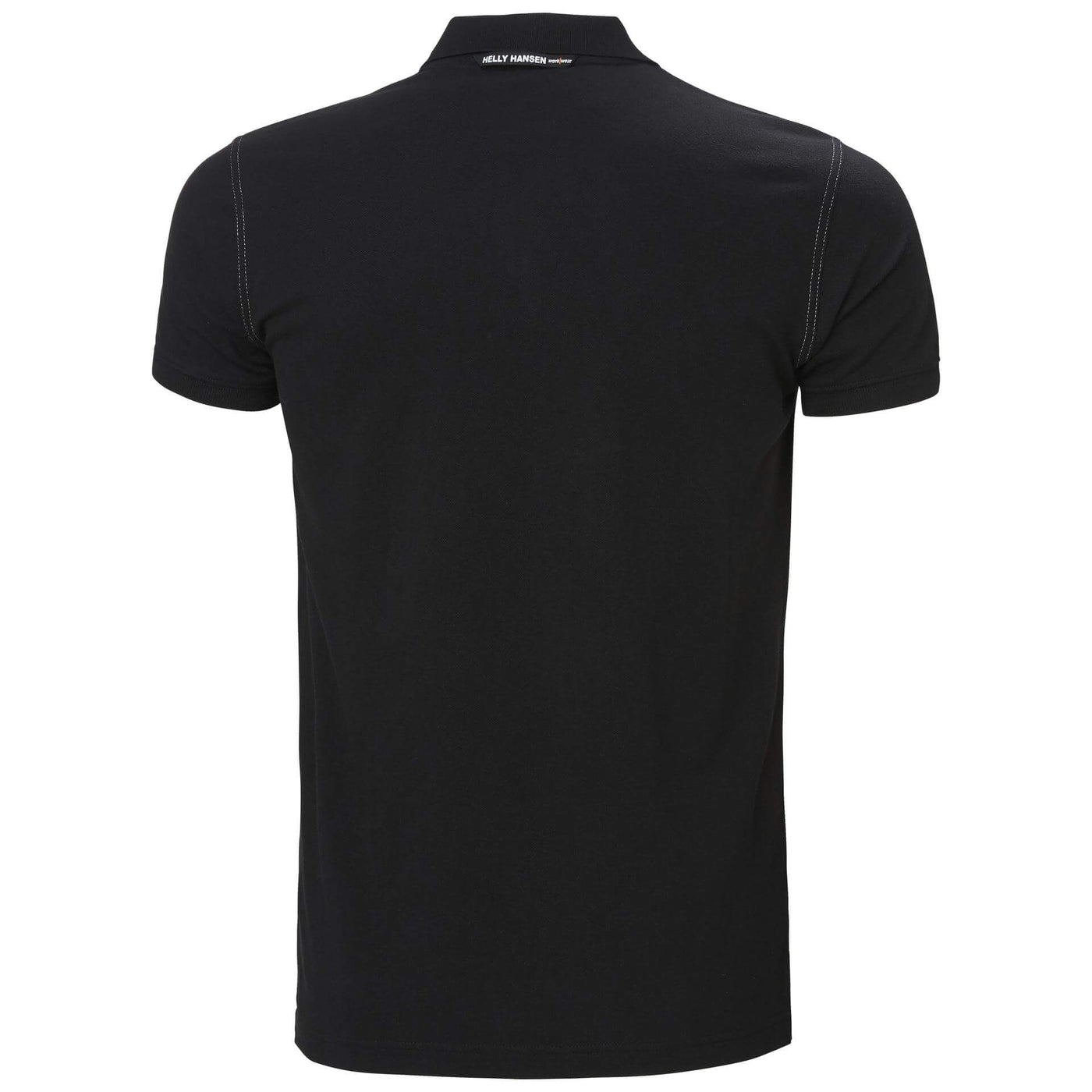 Helly Hansen Oxford Polo Shirt Shirt Black 2 Rear #colour_black