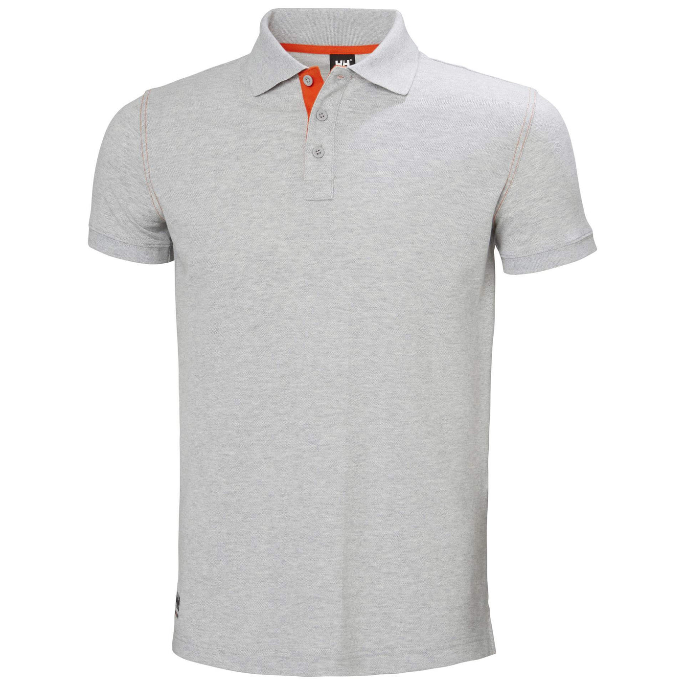 Helly Hansen Oxford Polo Shirt Shirt Grey Melange 1 Front #colour_grey-melange