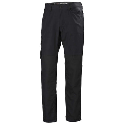 Helly Hansen Oxford Service Stretch Work Trousers Black 1 Front #colour_black