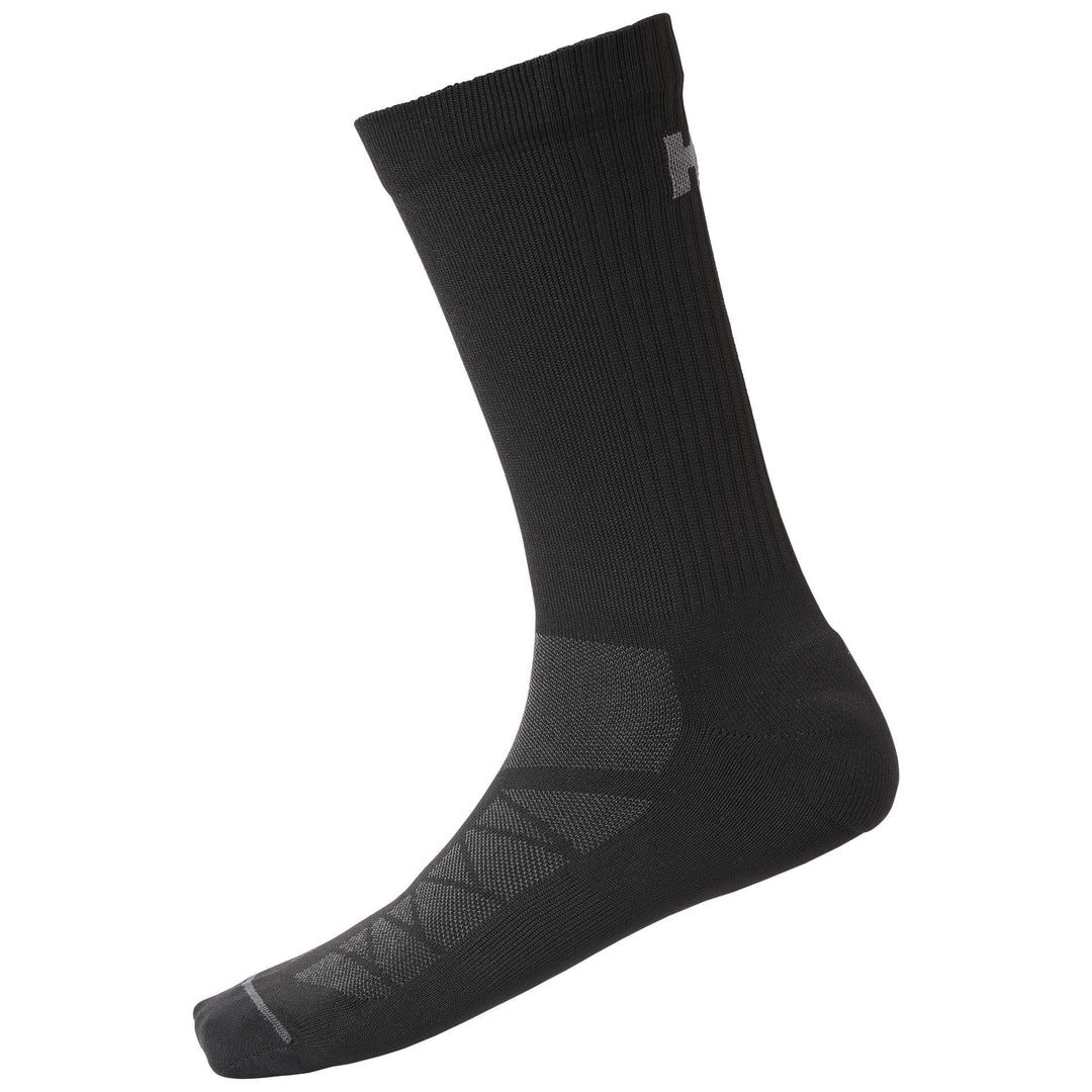 Helly Hansen Oxford Summer Socks Black Front#colour_black