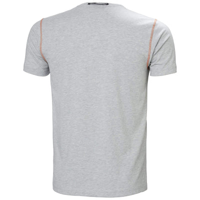 Helly Hansen Oxford T-Shirt Grey Melange 2 Rear #colour_grey-melange
