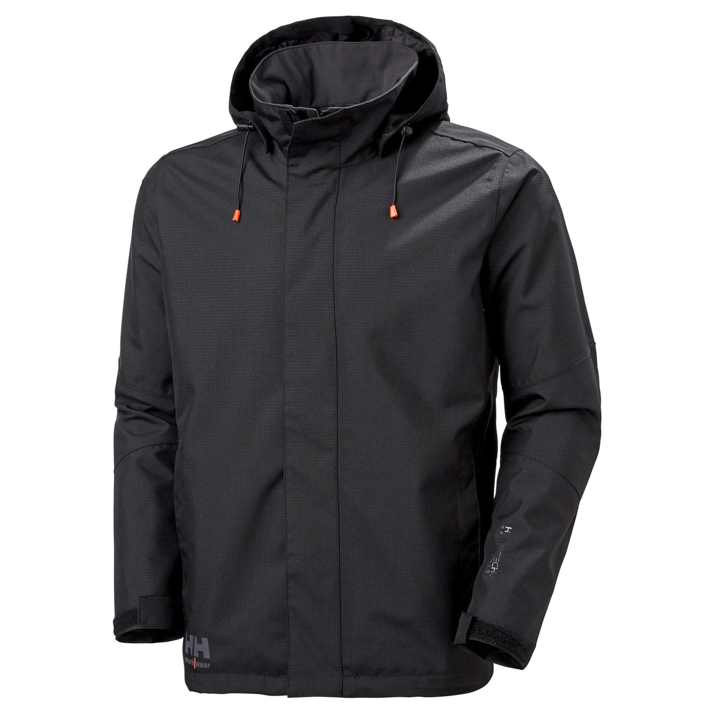Helly Hansen Oxford Waterproof Shell Jacket Black 1 Front #colour_black