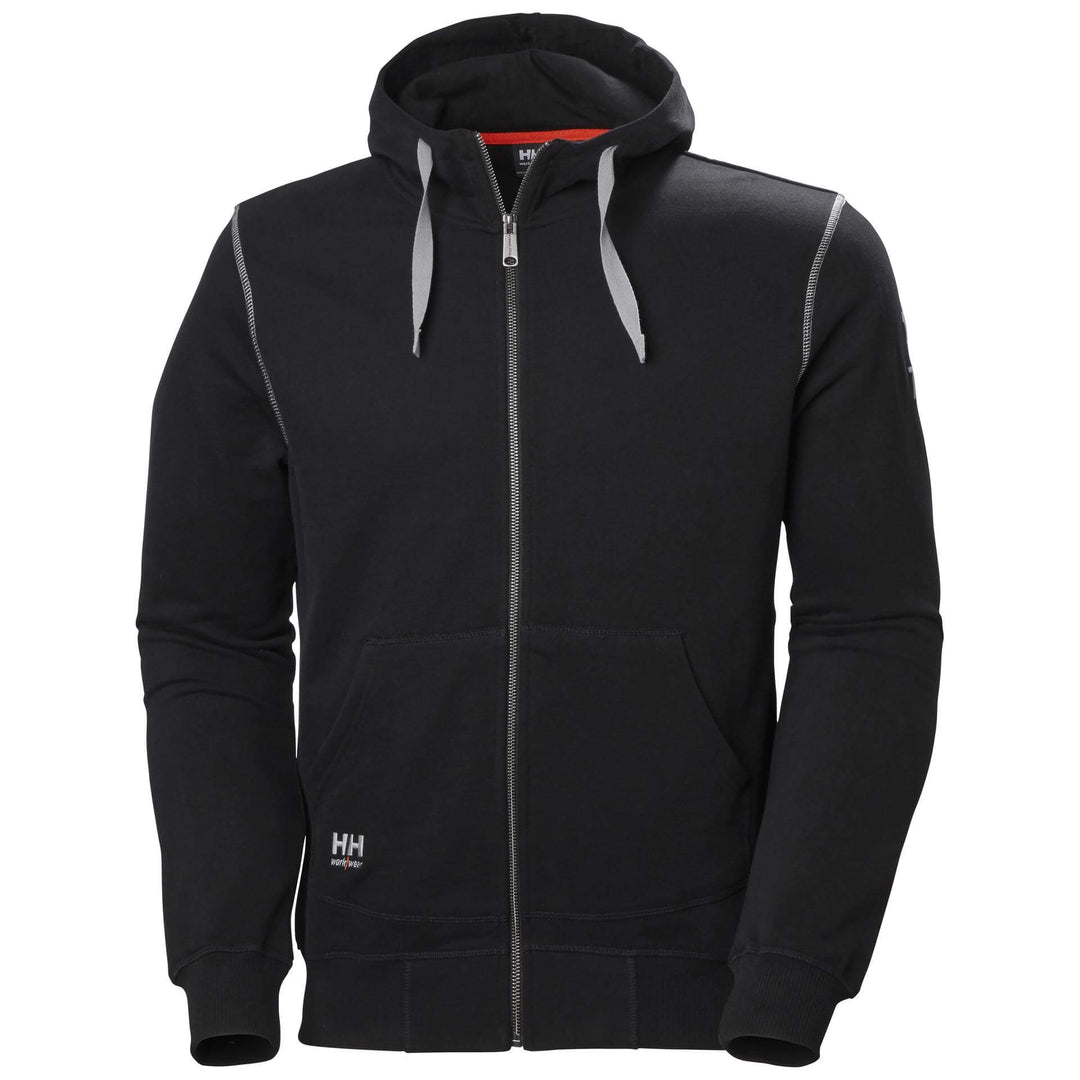 Helly Hansen Oxford Zip Hoodie Black 1 Front #colour_black