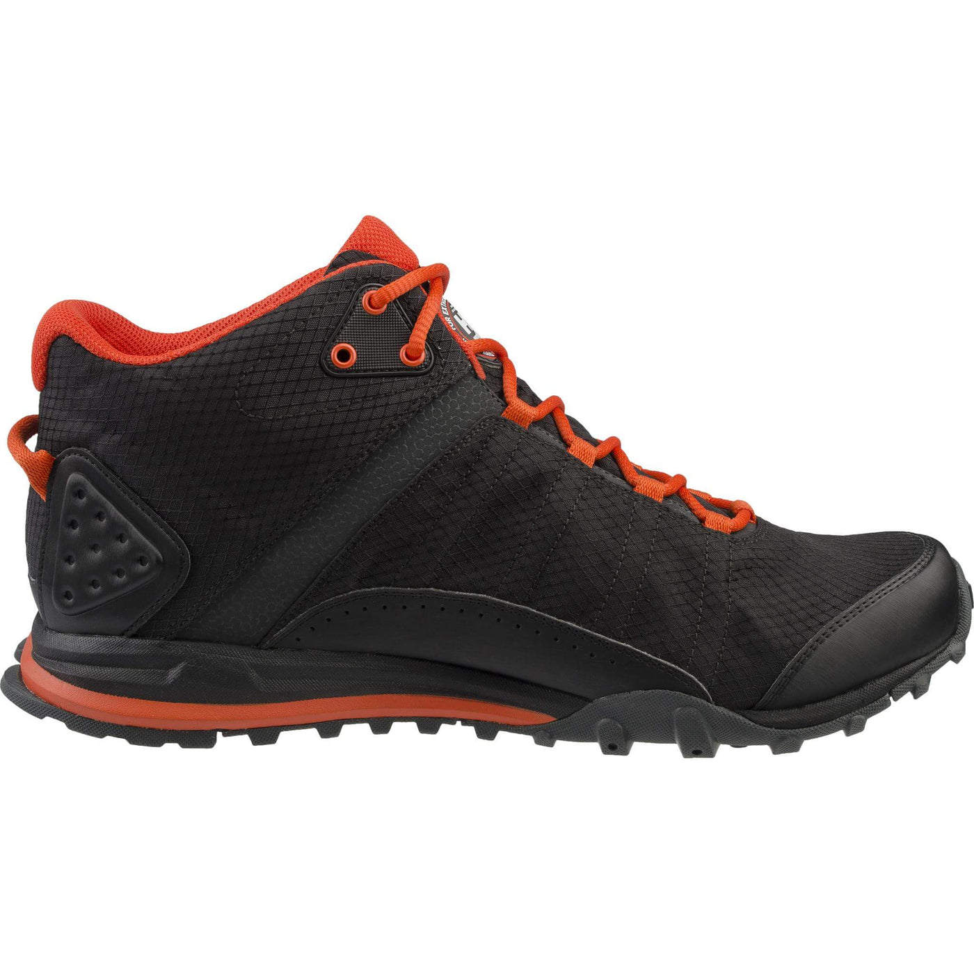 Helly Hansen Rabbora Trail Waterproof Soft Toe Shoes Black/Orange Side#colour_black-orange