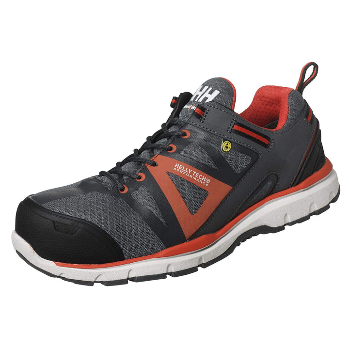 Helly Hansen Smestad Active Composite Toe Cap Work Safety Shoes Charc/Orange 2 Angle #colour_charc-orange