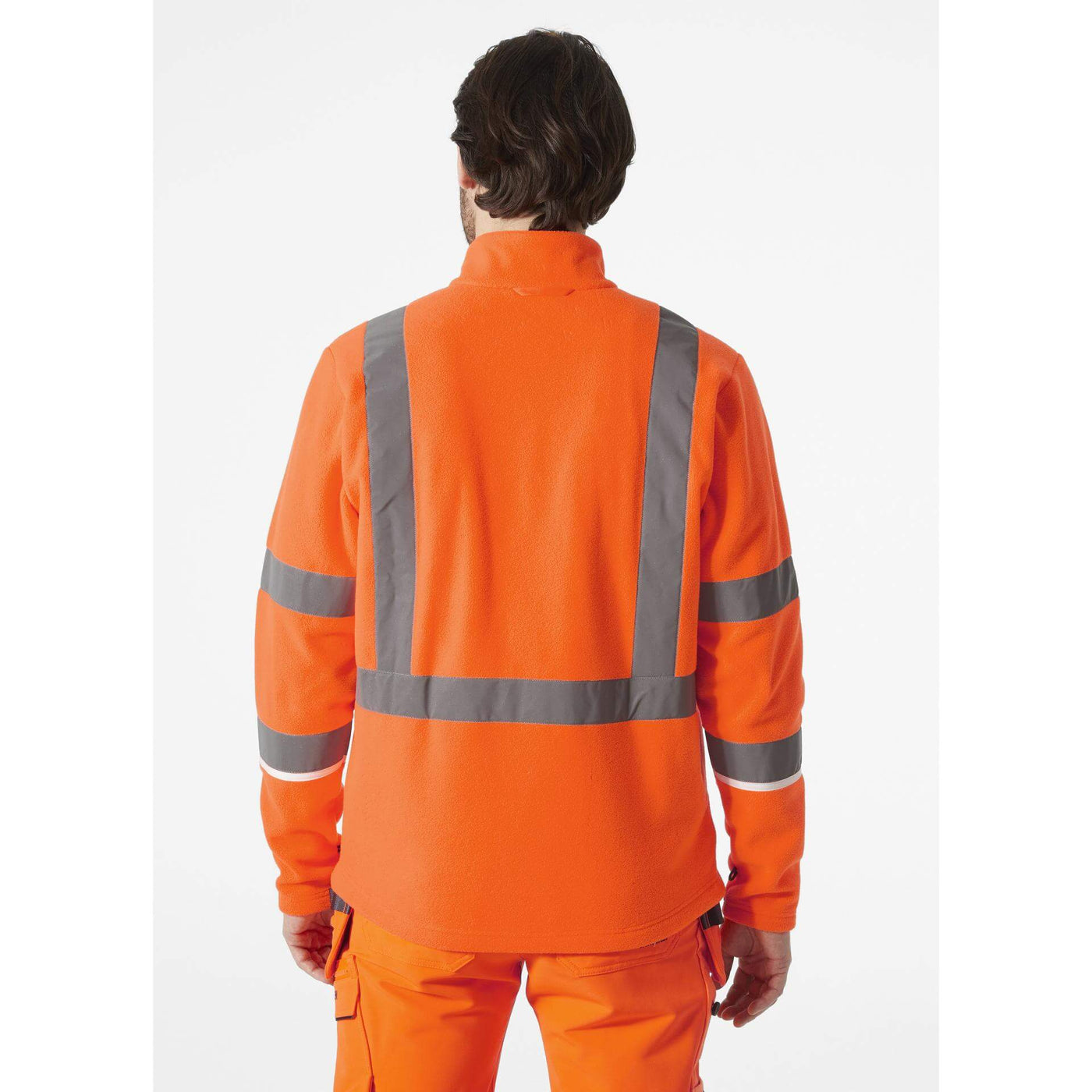 Helly Hansen UC-ME Hi-Vis Fleece Jacket Orange OnBody 2#colour_orange