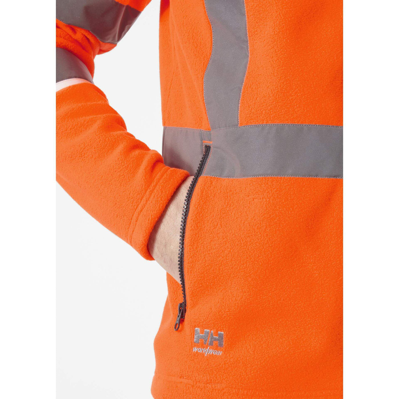 Helly Hansen UC-ME Hi-Vis Fleece Jacket Orange Feature 1#colour_orange