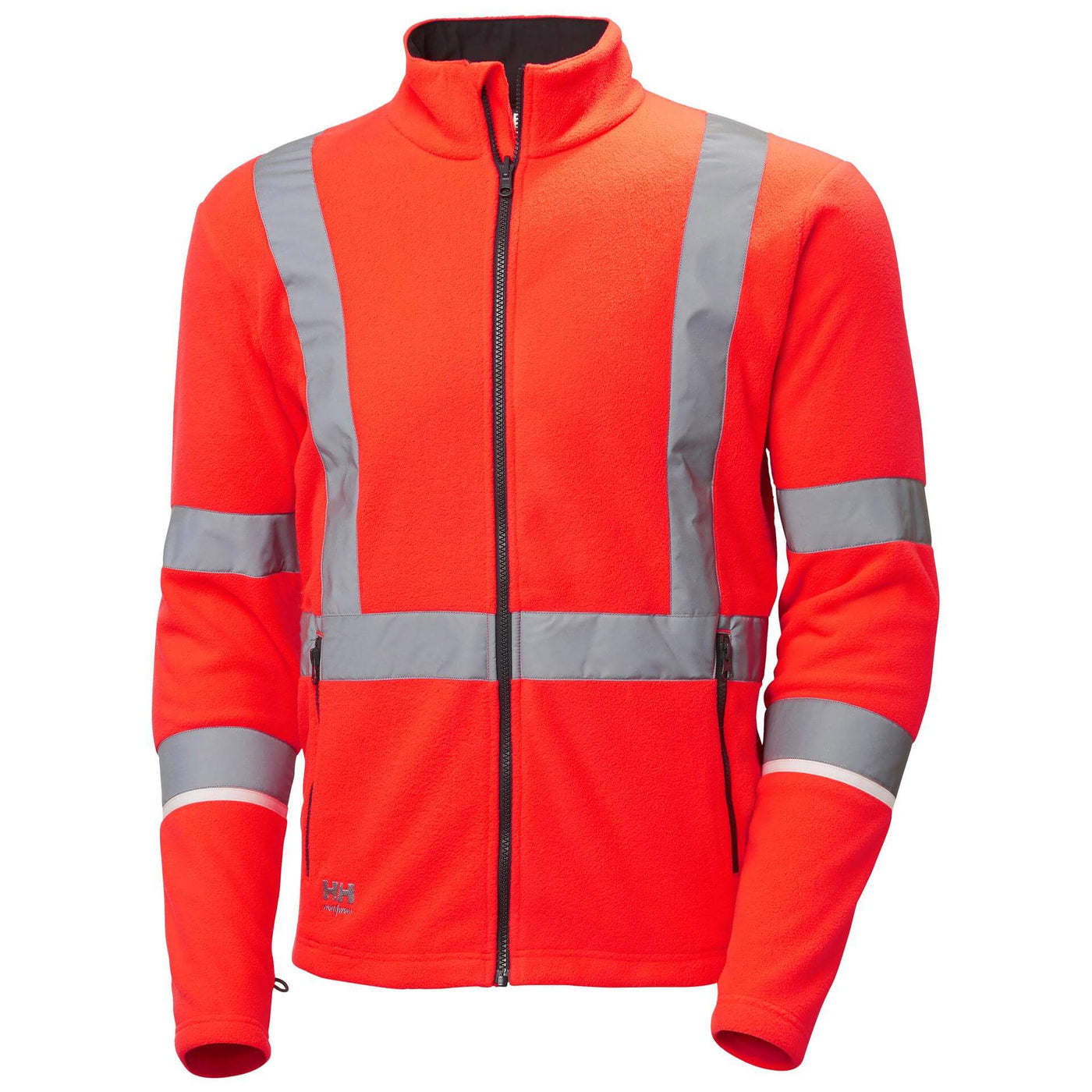 Helly Hansen UC-ME Hi-Vis Fleece Jacket Red Front#colour_red