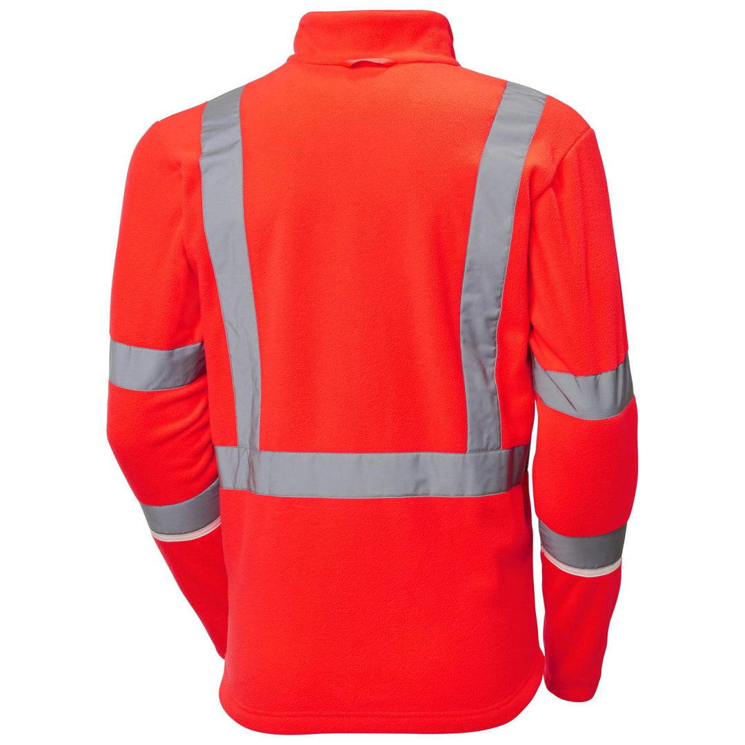 Helly Hansen UC-ME Hi-Vis Fleece Jacket Red Back#colour_red