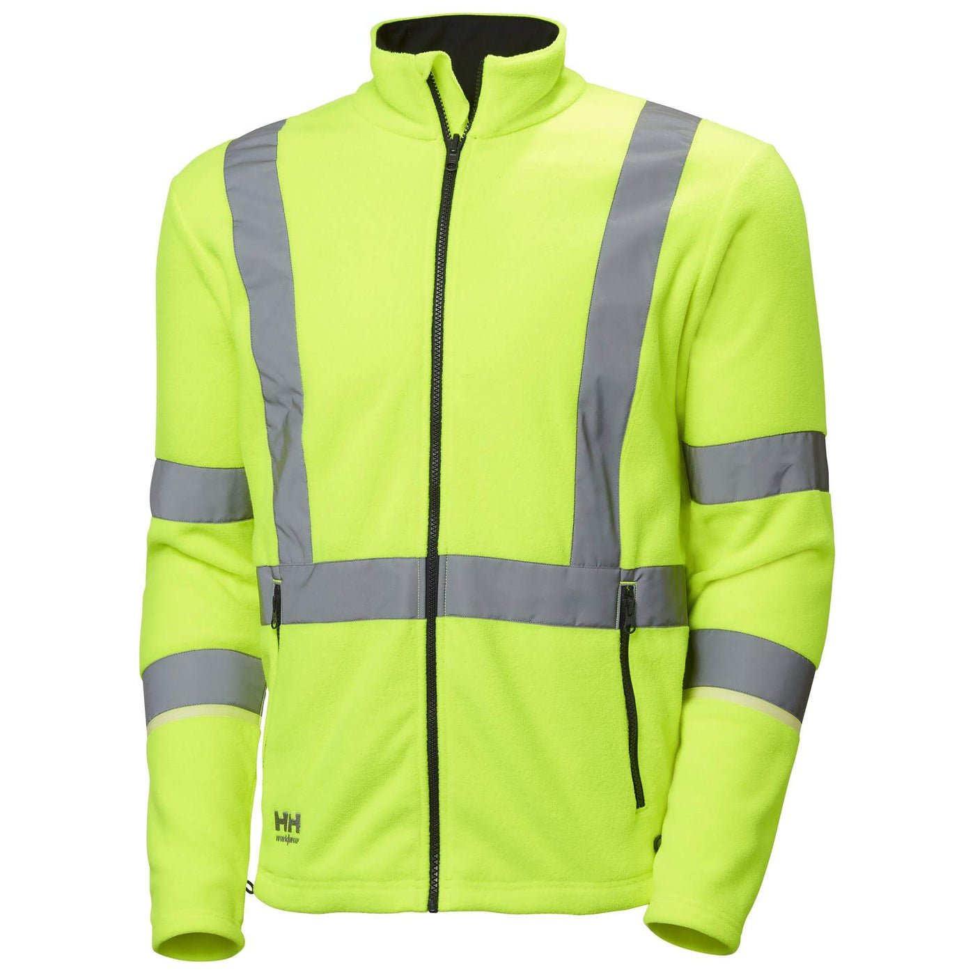 Helly Hansen UC-ME Hi-Vis Fleece Jacket Yellow Front#colour_yellow