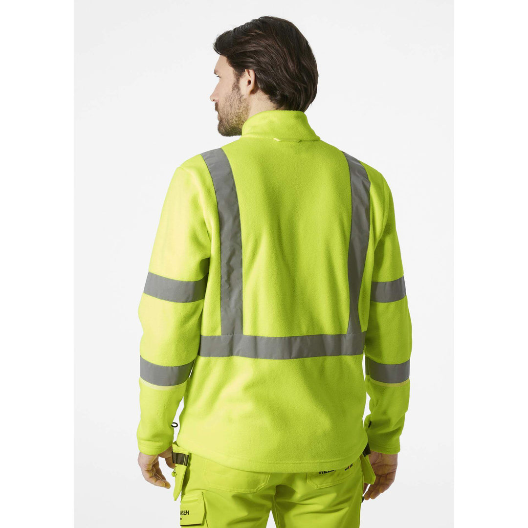 Helly Hansen UC-ME Hi-Vis Fleece Jacket Yellow OnBody 2#colour_yellow