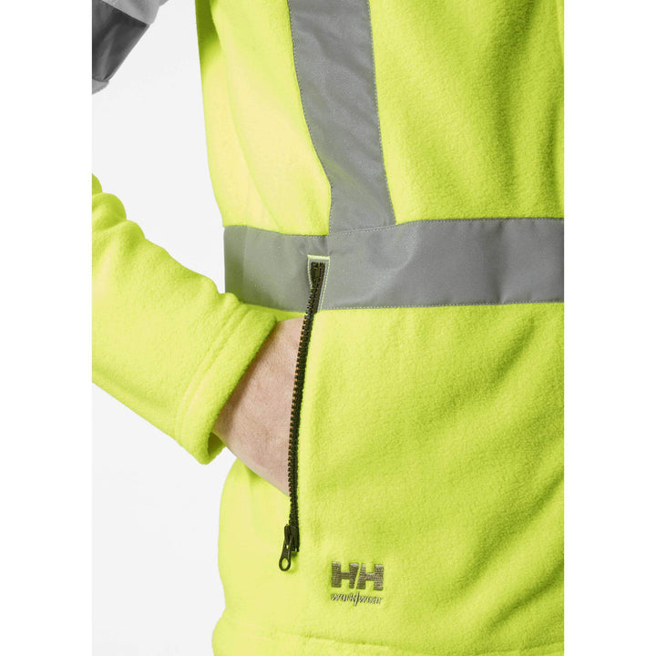 Helly Hansen UC-ME Hi-Vis Fleece Jacket Yellow Feature 1#colour_yellow