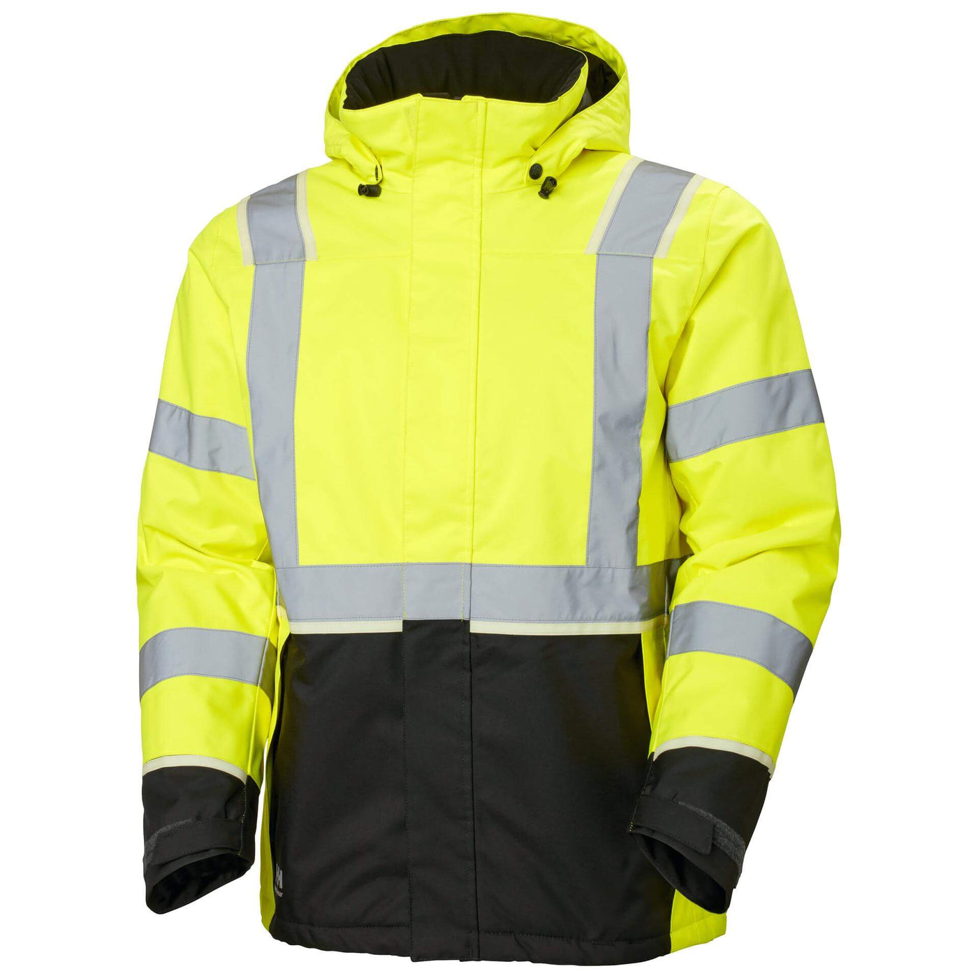 Helly Hansen UC-ME Hi Vis Winter Jacket Hi Vis Yellow/Ebony 1 Front #colour_hi-vis-yellow-ebony