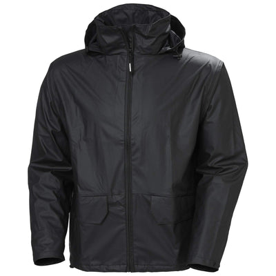 Helly Hansen Voss Waterproof Rain Jacket Black 1 Front #colour_black