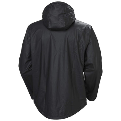 Helly Hansen Voss Waterproof Rain Jacket Black 2 Rear #colour_black